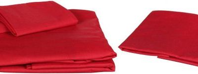 L’Antique Fitted Bed Sheet Set, 4 Pieces – 240×260 cm – Red