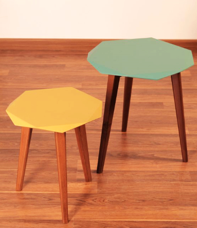 HEXI S Corner Nesting Table – Color